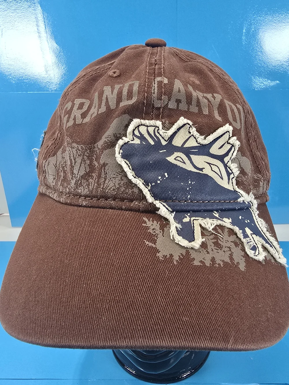G54 Grand Canyon Elk Brown Distressed Strapback Hat